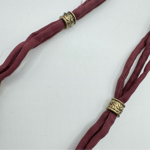 Lucky Brand Eastern Mystic Faux Stone Carved Pendant Necklace India Ornate Chain - Picture 8 of 15